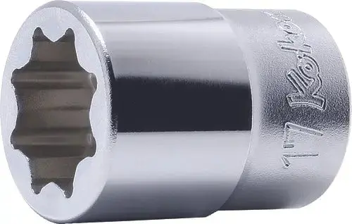1/2" Drive Double-Square Socket – 23Mm, 43Mm Depth, Lubrication Service 1