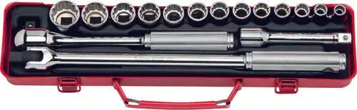 1/2-Inch Drive 17-Piece Sae 12-Point Socket Set (3/8–1 In) 1