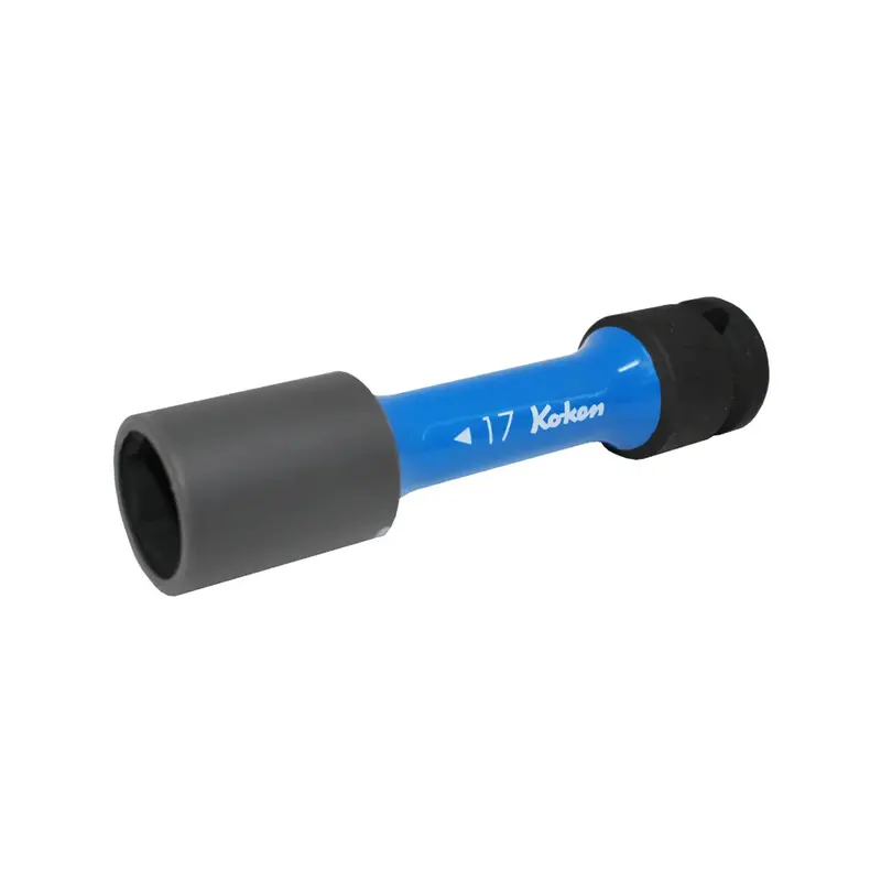 1/2-Inch Drive 17Mm Extra-Thin Wheel Nut Socket – 110Mm Length With Color-Coded Protective Sleeve 1