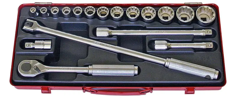 1/2-Inch Drive 18-Piece 12-Point Metric Socket Set (8–32Mm) 1