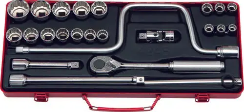 1/2-Inch Drive 24-Piece Metric 12-Point Socket Set (10–32 Mm) 1