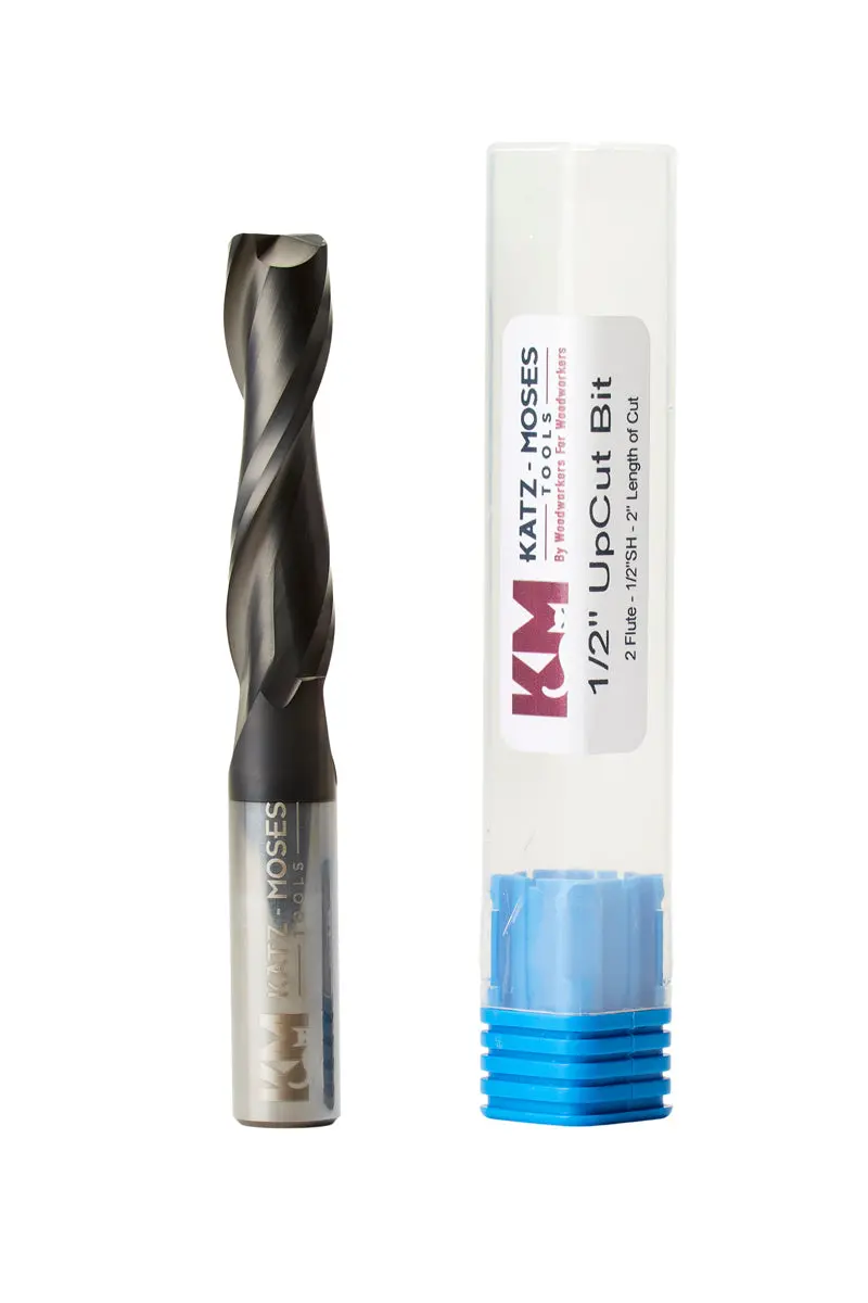 1/2" Up-Cut Spiral Router Bit – 2" Length Of Cut – Astra Coated 1