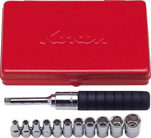 1/4" Drive 12-Piece Metric Socket Set – 4–13Mm, 6-Point 1