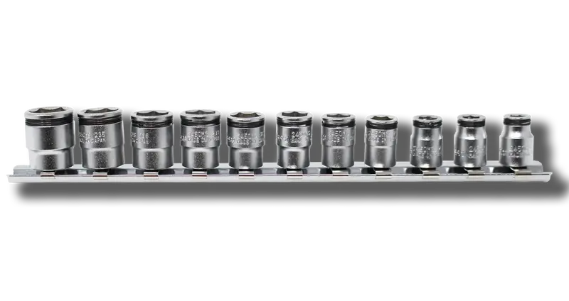 1/4" Drive Short-Profile Nut Grip® Socket Kit (5–14 Mm, 11 Pcs) 1