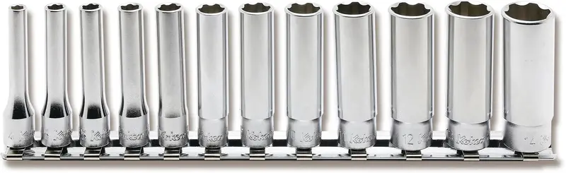 1/4" Drive Surface Drive Deep Metric Socket Set – 12-Piece 1
