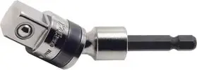 1/4" Hex Shank To 1/4" Square Drive Universal Adapter 1