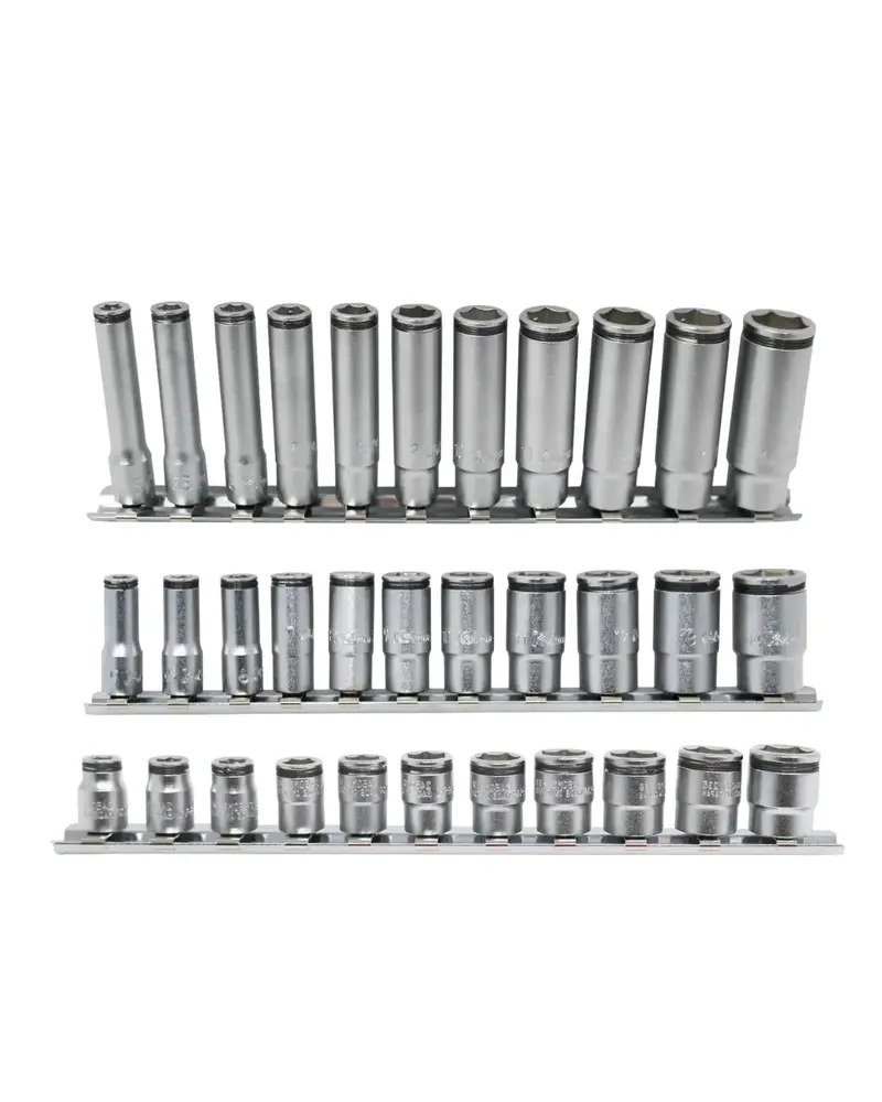 1/4-Inch Drive Nut Grip Socket Set — 11-Piece (Short, Semi-Deep, Deep) 1