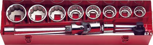 1-Inch Drive 12-Piece 12-Point Sae Socket Set – 1 7/16" To 2 1/2" 1