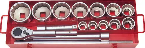 1-Inch Drive 15-Piece 12-Point Metric Socket Set – 32Mm To 80Mm 1