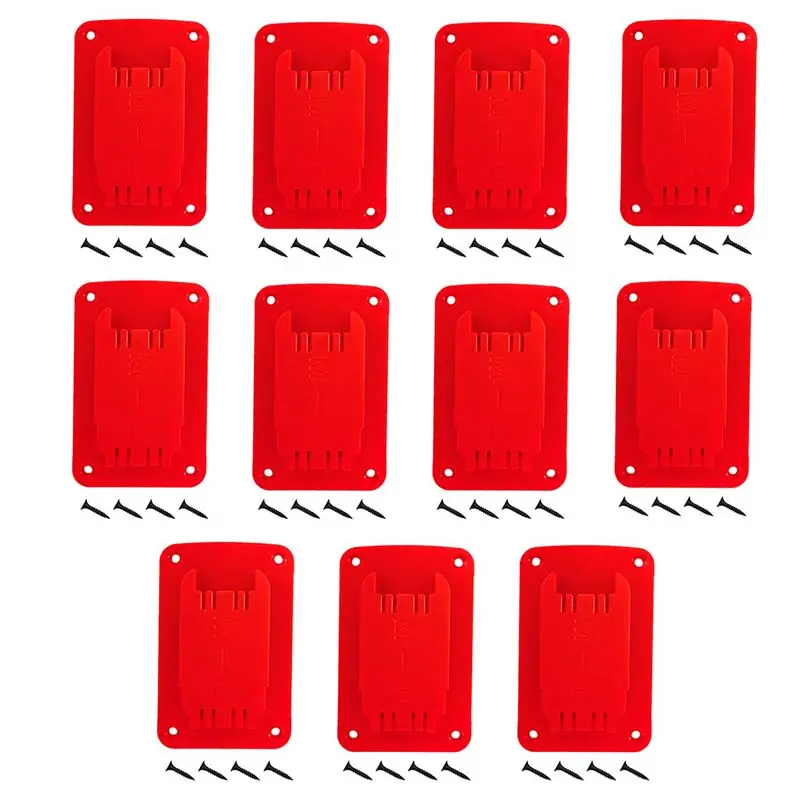 10-Pack Dual-Voltage Tool Holders: Fits Dewalt 12V/20V & Milwaukee M18 Power Tools 1