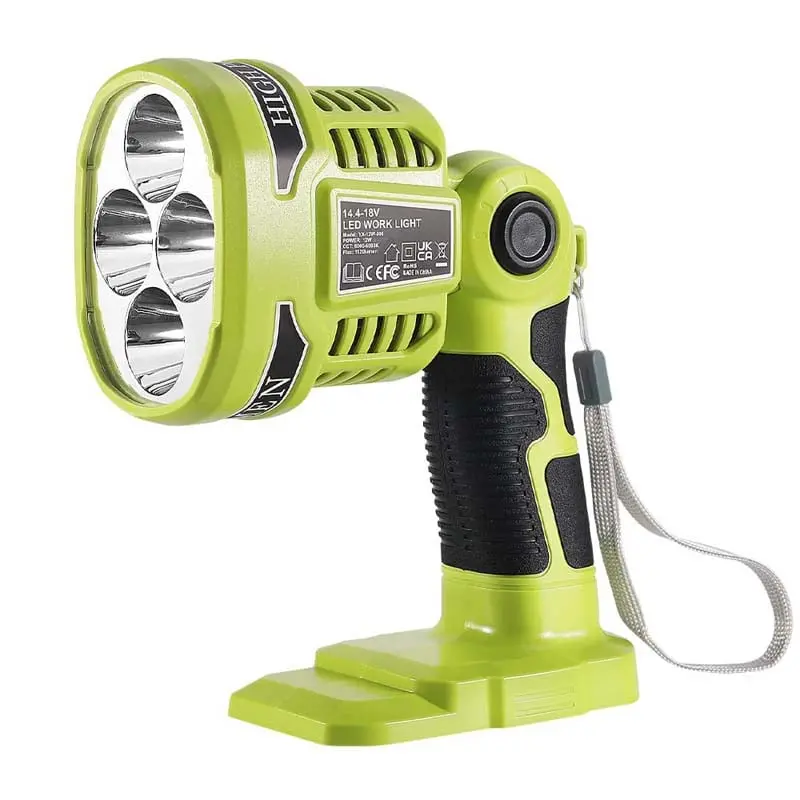 1120Lm 12W Cordless Job Light Compatible With Ryobi One+ 18V Batteries – Swivel Head & Onboard Usb Port 1
