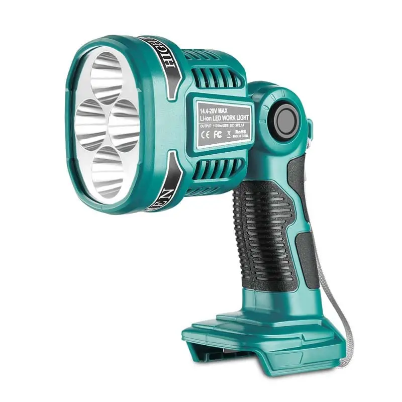 1120Lm 12W Cordless Spotlight For Makita Lxt 18V Batteries – Rotating Head & Dual-Purpose Usb Port 1
