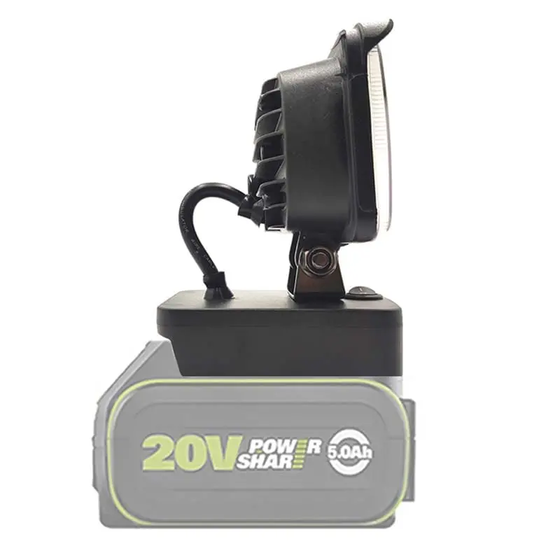 1200Lm 18W Cordless Floodlight For Worx & Kress 5-Pin 20V Batteries – Wide-Area Spotlight With Adjustable Stand 1