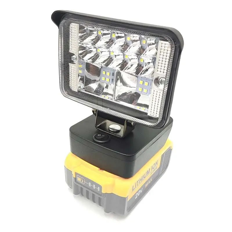 1200Lm 18W Cordless Jobsite Light For Dewalt 20V Max Batteries – High-Lumen Floodlight With Adjustable Angle 1