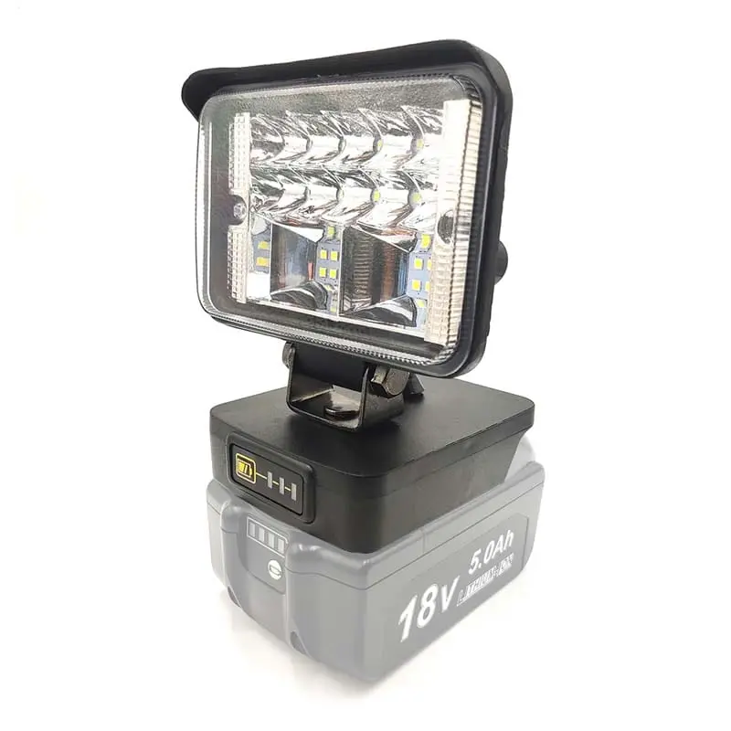 1200Lm 18W Cordless Spotlight For Makita Lxt 18V Batteries – Heavy-Duty Floodlight With Rotating Mount 1