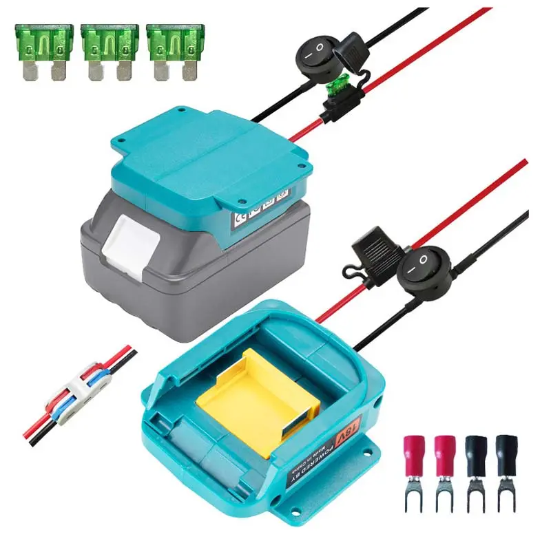 14Awg Makita 18V Battery Adapter For Power Wheels – Integrated Switch, Fuse Protection & Side-Mount Holes 1