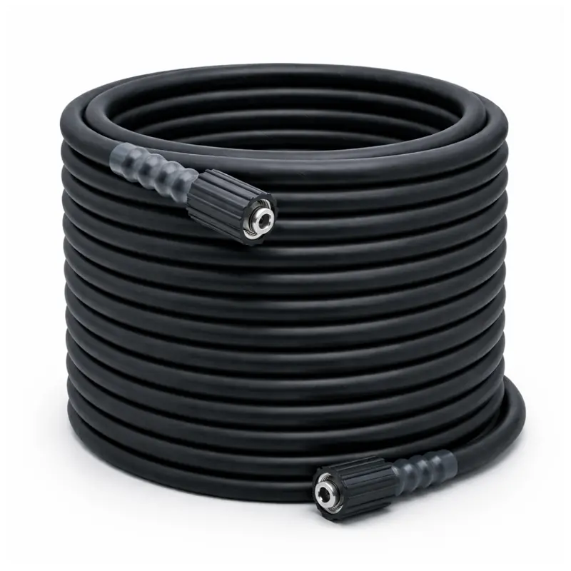 15-Metre Heavy-Duty Pressure Washer Hose | M22 Thread With O-Ring Seals + 1/4" Quick Connect | 4300 Psi Max Rating For Commercial-Grade Use 1