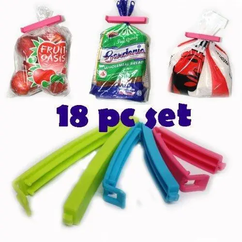 18-Piece Multi-Color Food Snack Bag Sealer Clips – Kitchen & Camping 1