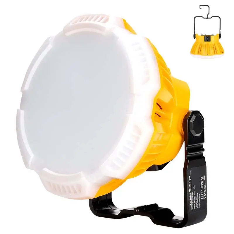 24W Cordless Camping Lantern – Dewalt 20V Max Powered, 2400Lm Output With Hanging Hook 1