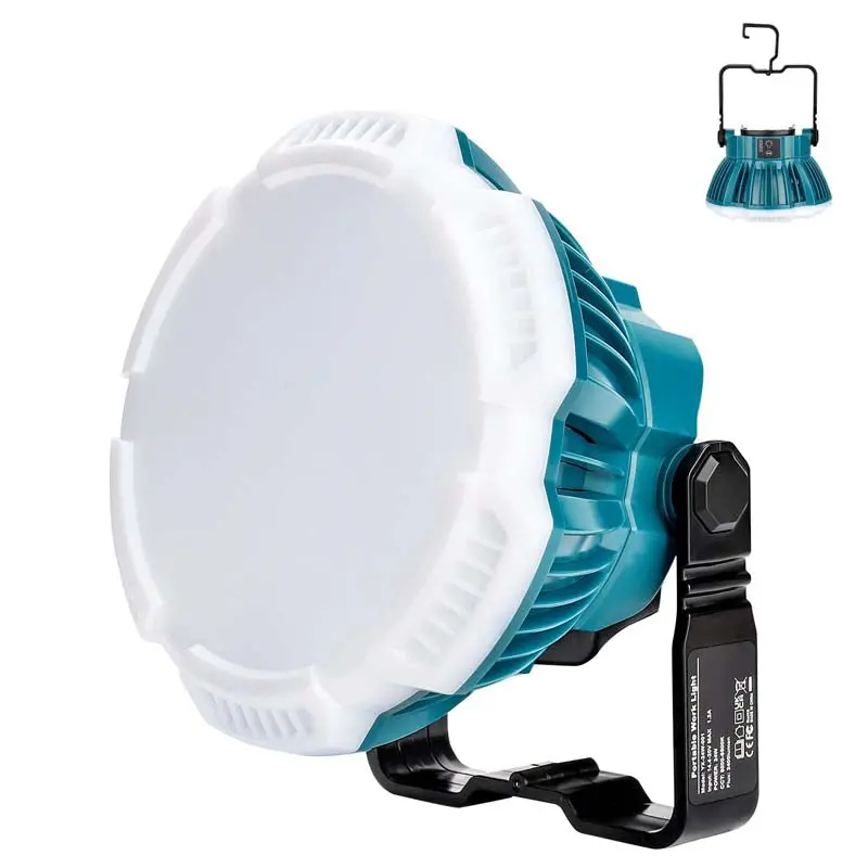 24W Cordless Camping Lantern – Makita 18V Powered, 2400Lm Output With Hanging Hook 1