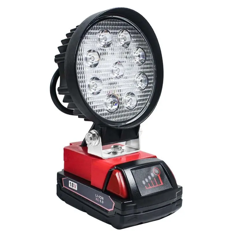 2700-Lumen 4-Inch Cordless Led Worklight – Compatible With Milwaukee M18 18V Battery, Adjustable Flood & Spot Beam 1