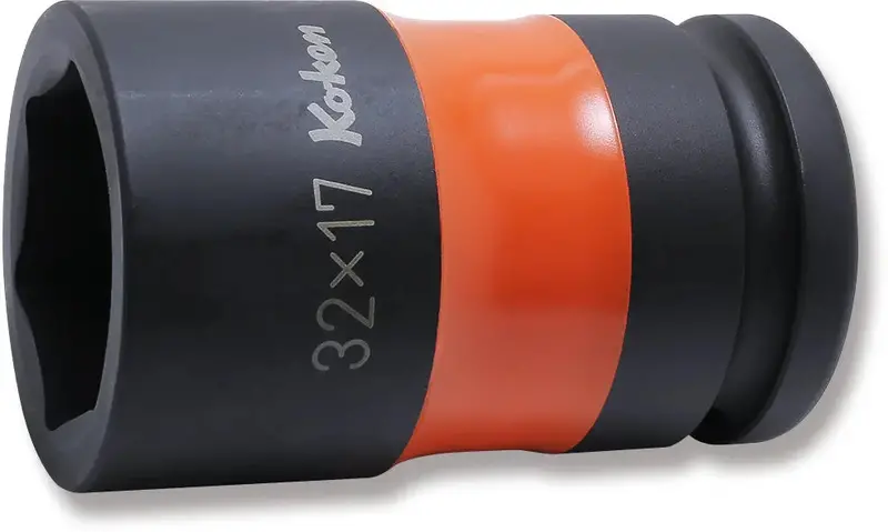 3/4" Drive Color-Coded Rear Wheel Nut Socket (32Mm Hex × 17Mm Square, 75Mm Long) 1