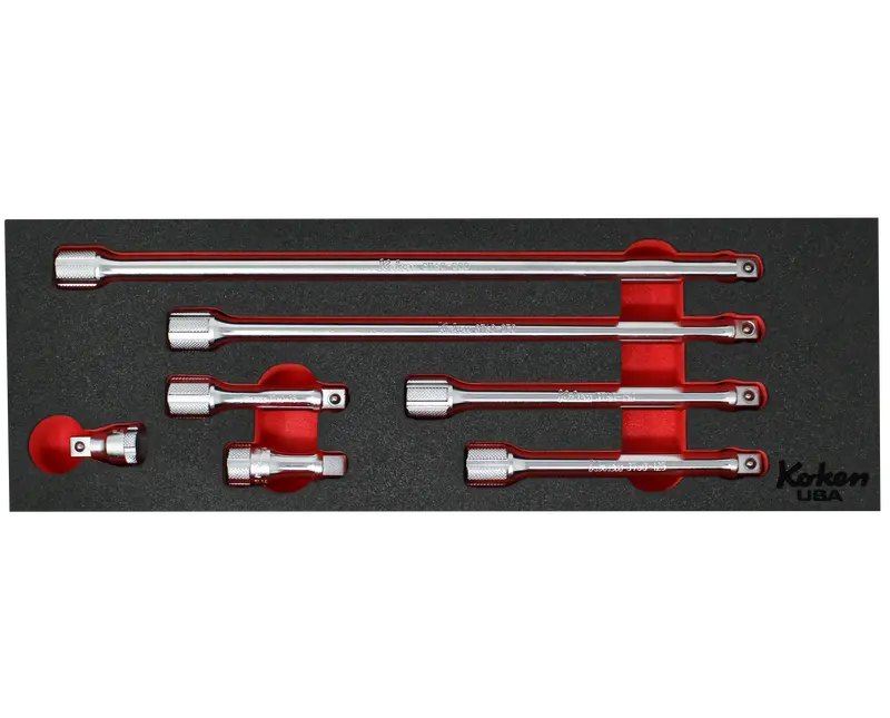 3/8" Drive Extension Bar Set – 7-Piece Foam-Packaged 1