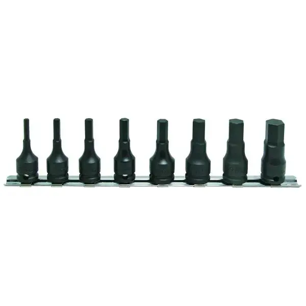 3/8-Inch Square Drive Hex Bit Socket Set – 52Mm Length (8-Piece) 1