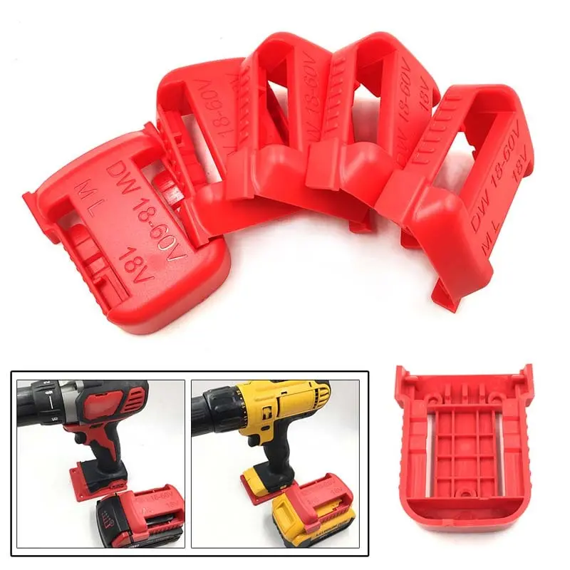 5-Pack Heavy-Duty Battery Storage Racks For Dewalt & Milwaukee 18V–60V Li-Ion Batteries 1