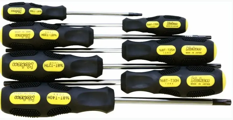 7-Piece Tamper-Resistant Torx Screwdriver Set (T10H To T40H) 1