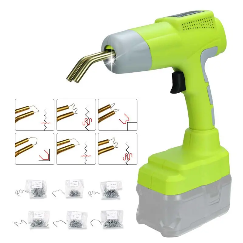 80W Portable Plastic Welder For Ryobi One+ 18V Batteries – 600 Hot Staples & 6 Welding Tip Variants 1