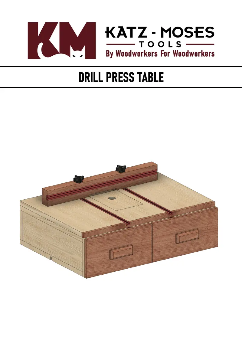 Adjustable Drill Press Table Construction Blueprint 1
