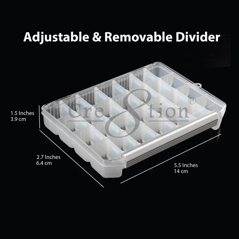 Adjustable White Plastic Divider Box – 24-Count Case By Cre8Tion 1
