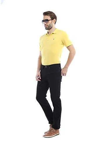 Allen Solly Men'S Dark Blue Mid-Waist Straight Fit Jeans – 32W X 34L 1