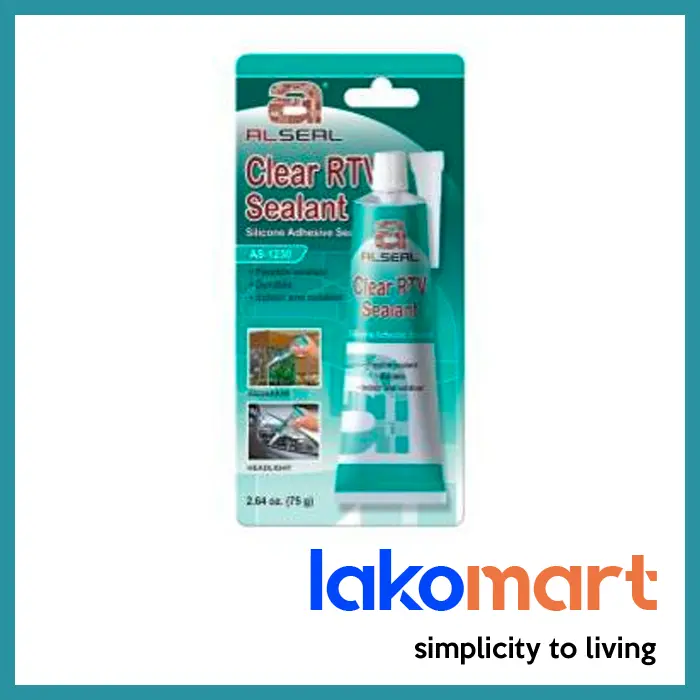 Alseal High-Temp Rtv Silicone – Clear Aquarium Leak Repair Sealant (75 G, As-1230) 1