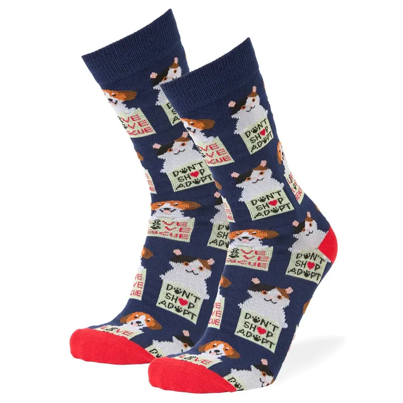 Animal Rescue ‘Adopt Don’T Shop’ Crew Socks 1