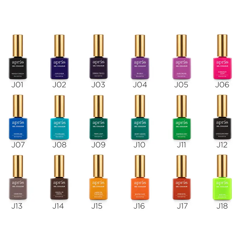 Apres Gel Couleur Starter Kit – 18 Premium #J Series Shades 1
