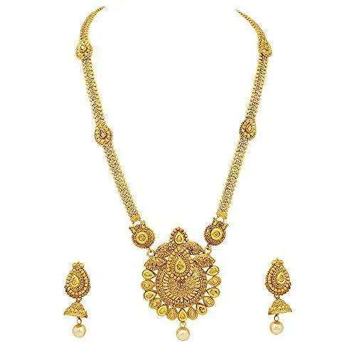 Atasi International Gold-Plated Traditional Jewelry Set – Handcrafted Ensemble For Women 1