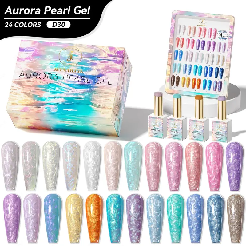 Aurora Pearl Gel Polish Collection – Iridescent Nail Colors 1