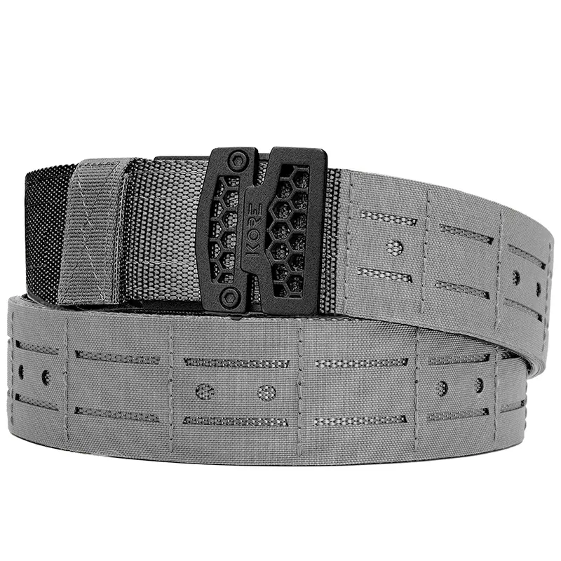 B1 Gray Laser-Cut Tactical Battle Belt — Full-Kit Configuration 1