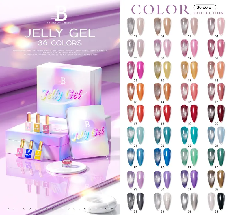 Billionaire Jelly Gel Polish Collection – 36 Vibrant Shades 1