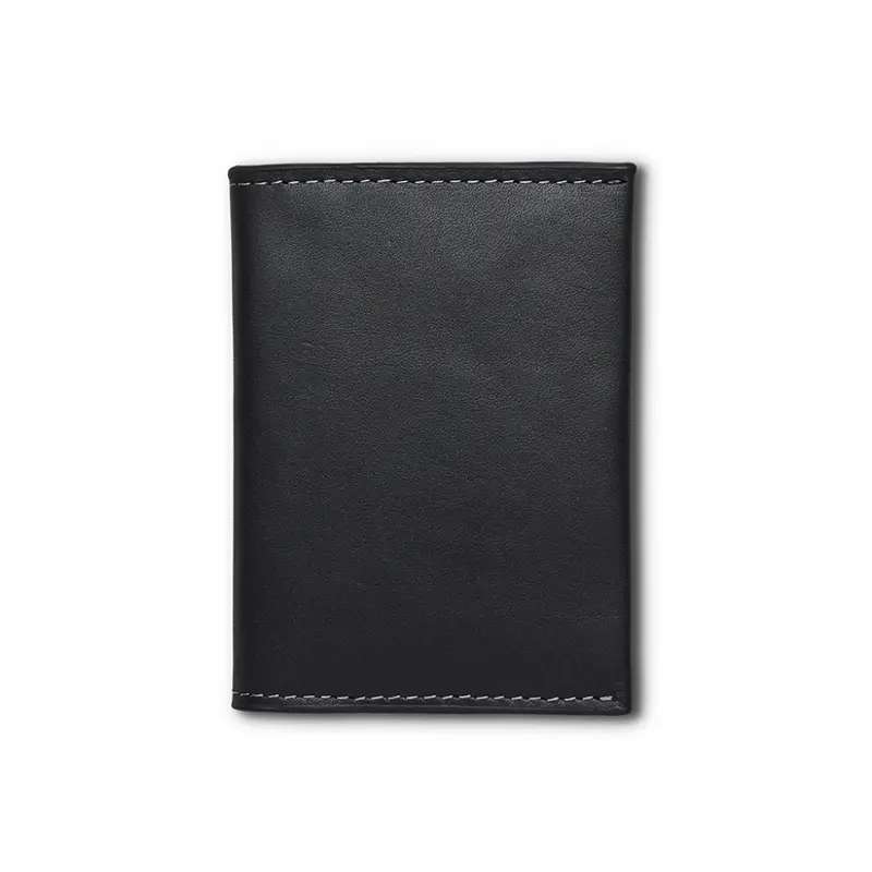 Black Full-Grain Leather Bifold Wallet – Slim & Timeless Design 1