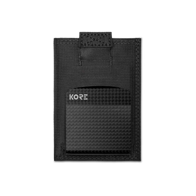 Black Tactical Slim Wallet Featuring Carbon Fiber Money Clip 1