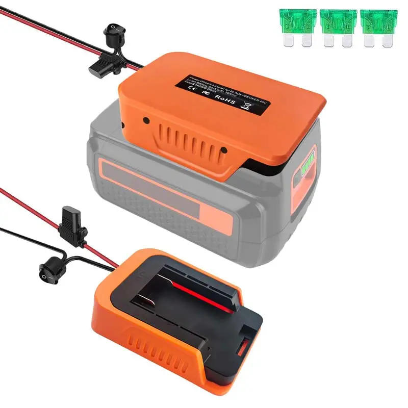 Black+Decker 40V Power Wheels Battery Adapter – Compact Switch-Fused Design For Ride-On Toys & Diy Robotics 1