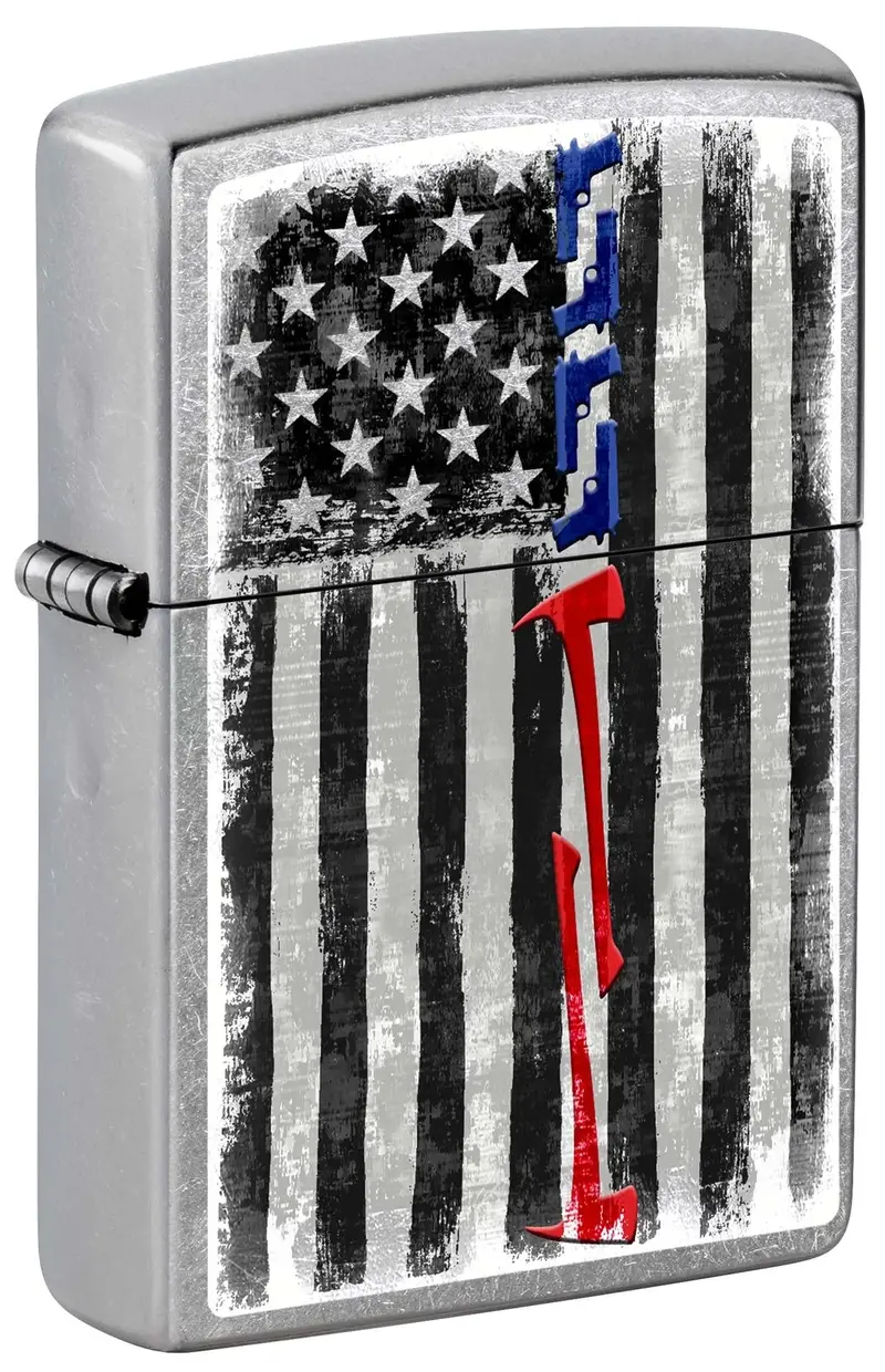 Bold Red-And-Blue Striped American Flag Zippo – Street Chrome 1