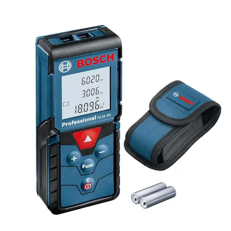 Bosch Glm 40 Laser Distance Measurer – Compact 40M Range Tool With Easy-To-Read Display And One-Button Operation 1