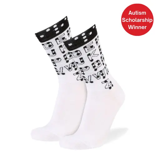 Braille-Inspired Inclusive Crew Socks 2