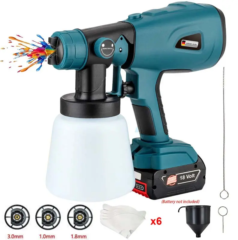 Brushless Hvlp Cordless Paint Sprayer – Bosch 18V Bat Powered, 1000Ml Tank 1