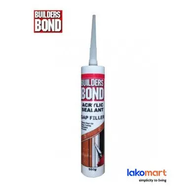 Builders Bond Acrylic Gap Filler Sealant – Flexible White Interior Caulking Adhesive 1