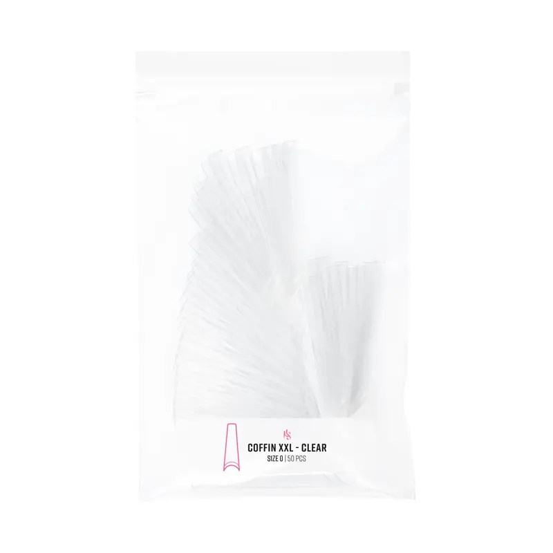 C-Curve Nail Tip Refills – Coffin Xxl Transparent 1